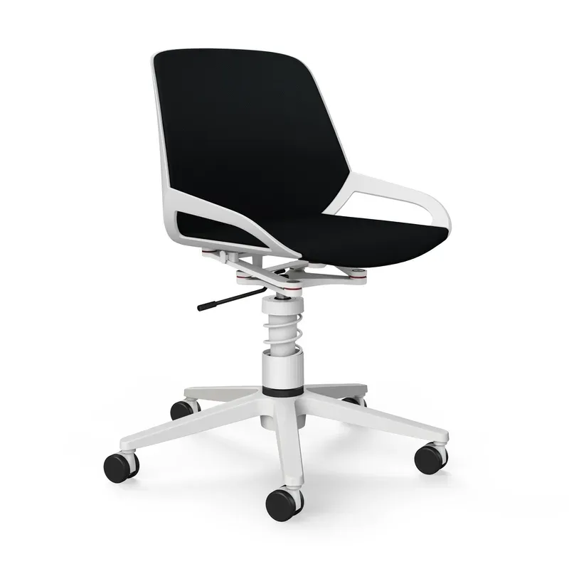 Office swivel chair Aeris Numo Task without armrests, Black/White, New, Ergonomic chair - ideal for flexible working