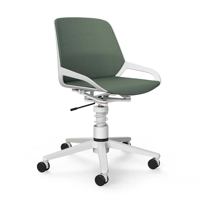 Office swivel chair Aeris Numo Task without armrests, Light green/White, New, Ergonomic chair - ideal for flexible working