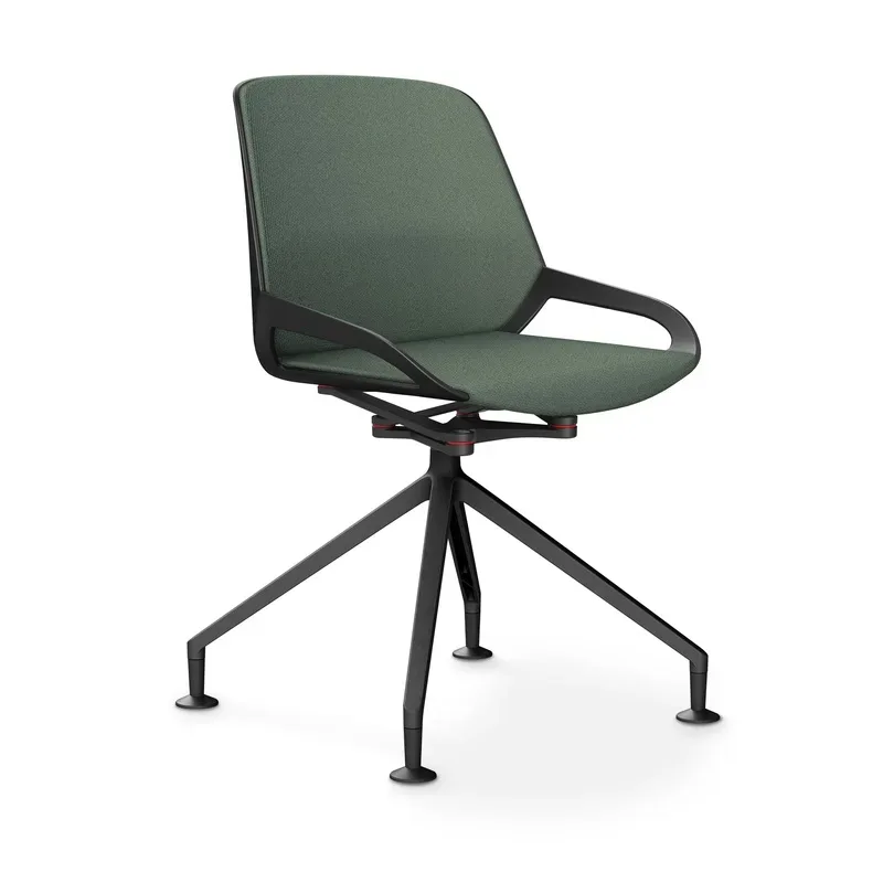 Aeris Numo Comfort conference chair Light green/Black without armrests, New - Perfect for office and reception