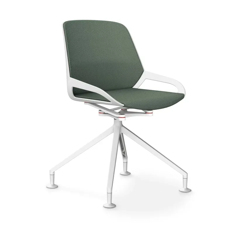 Aeris Numo Comfort conference chair Light green/White without armrests, New - Perfect for office and reception