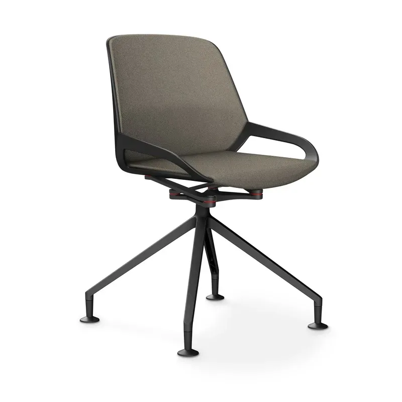 Aeris Numo Comfort conference chair Beige/Black without armrests, New - Perfect for office and reception