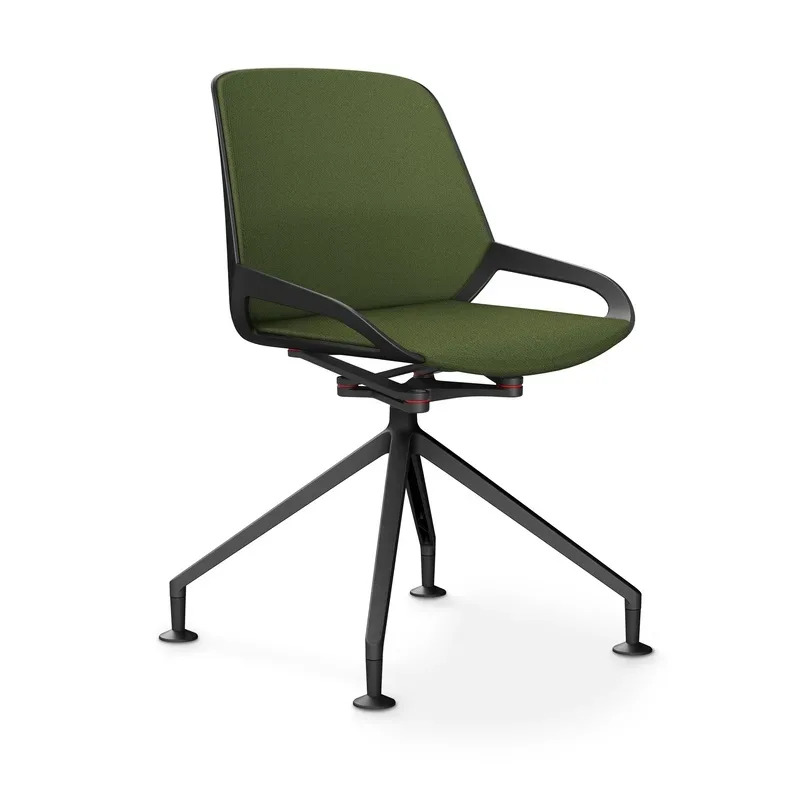 Aeris Numo Comfort conference chair Green/Black without armrests, New - Perfect for office and reception
