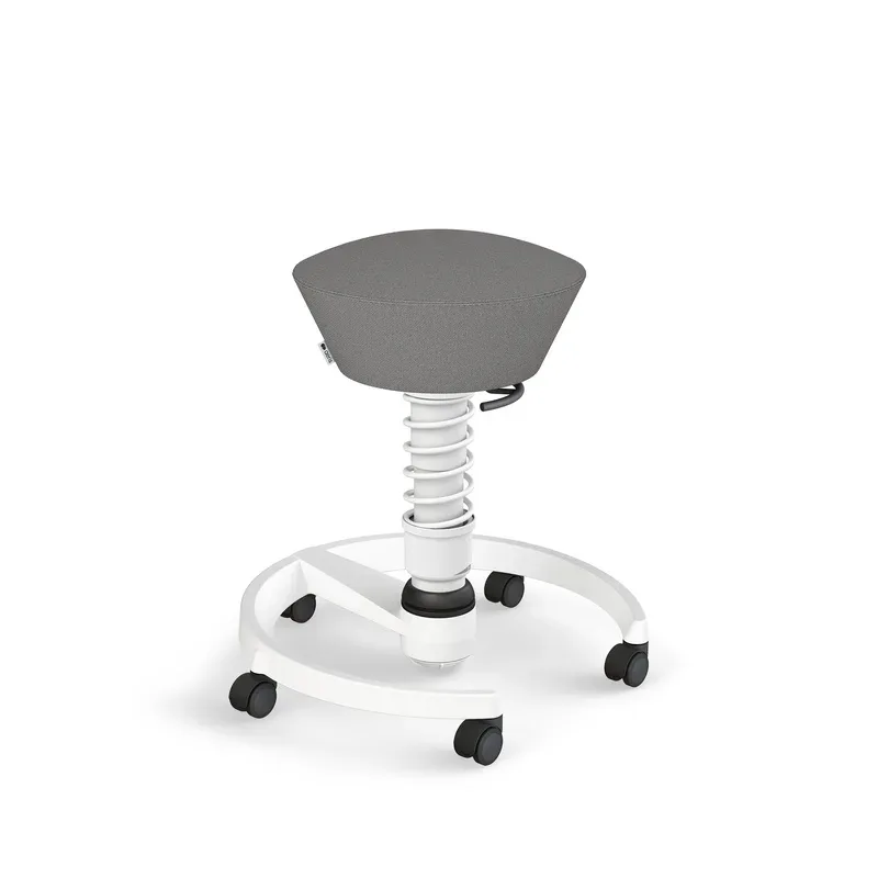 Aeris Swopper office stool Light grey/White, New, Dynamic sitting - ideal for healthy sitting