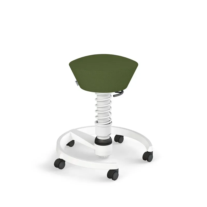 Aeris Swopper office stool Green/White, New, Dynamic sitting - ideal for healthy sitting