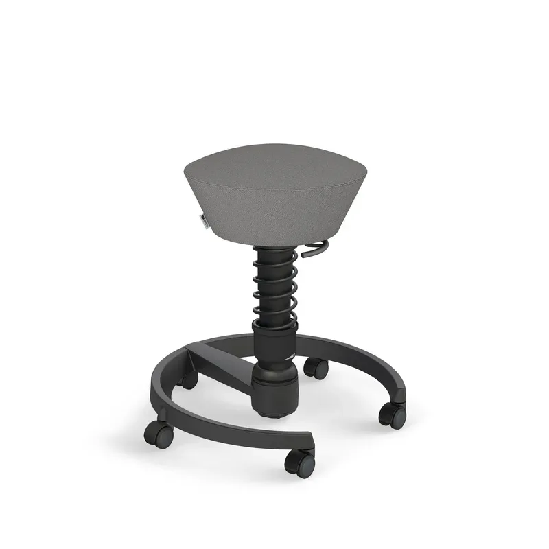 Aeris Swopper office stool Light grey/Black, New, Dynamic sitting - ideal for healthy sitting