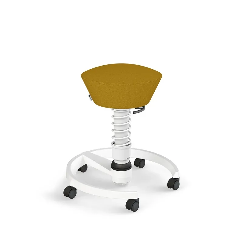 Aeris Swopper office stool Yellow/White, New, Dynamic sitting - ideal for healthy sitting