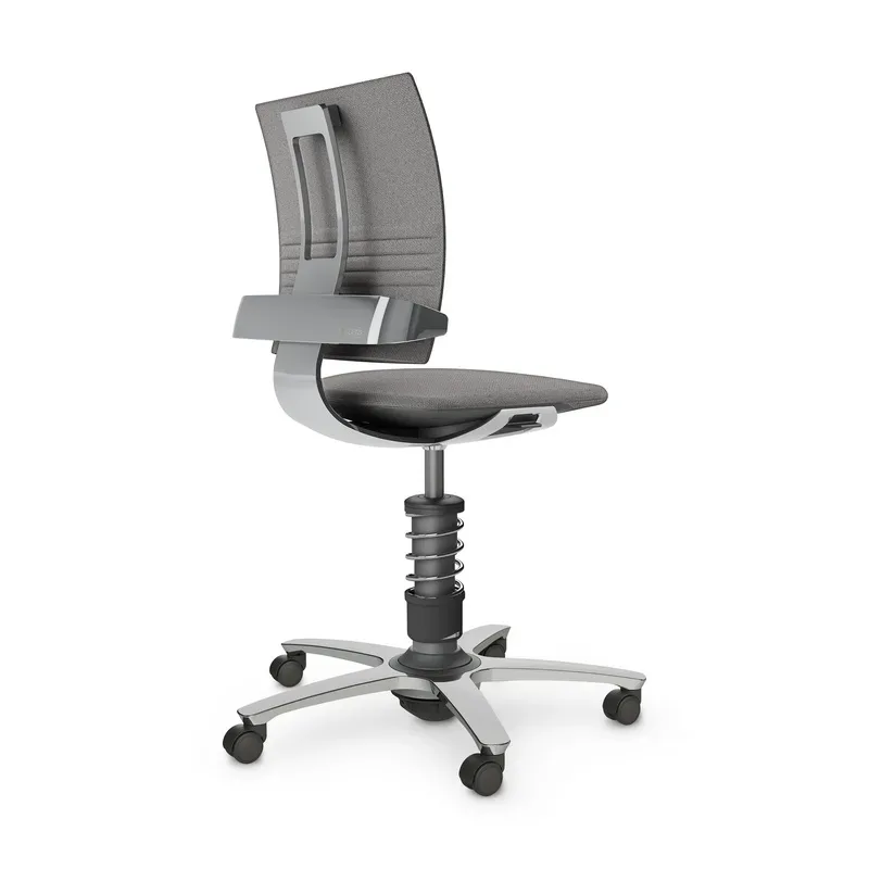nv without armrests, Light grey/High-gloss polished, New, Ergonomic chair - ideal for flexible working