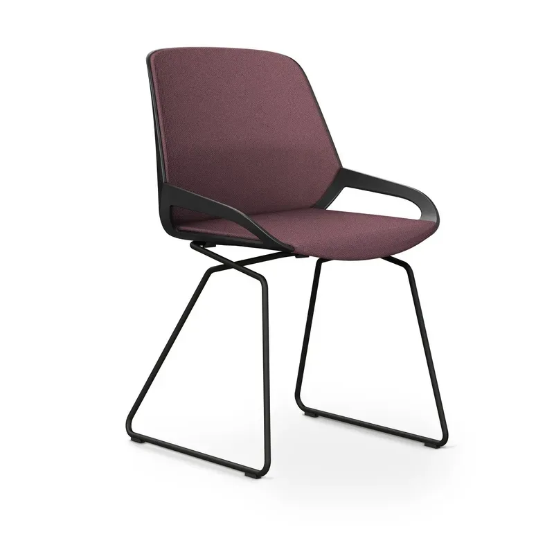 Skid-base chair Aeris Numo Comfort Light violet/Black without armrests, New - Comfortable seating