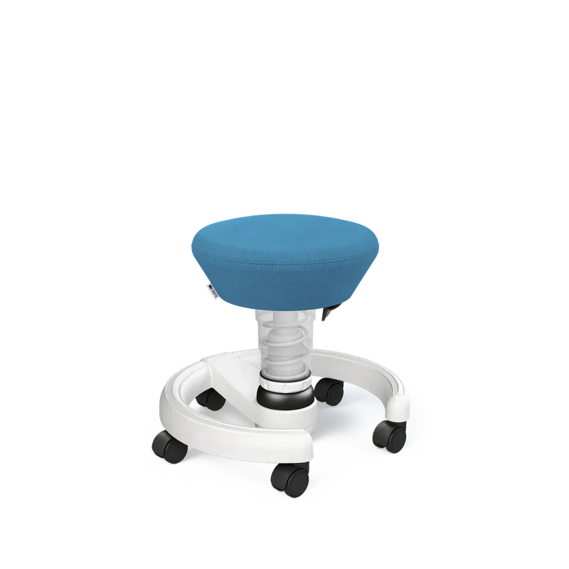 AERIS Kindersitzhocker Swoppster 120WHWHHQ04 blau/weiss, mit Rollen
