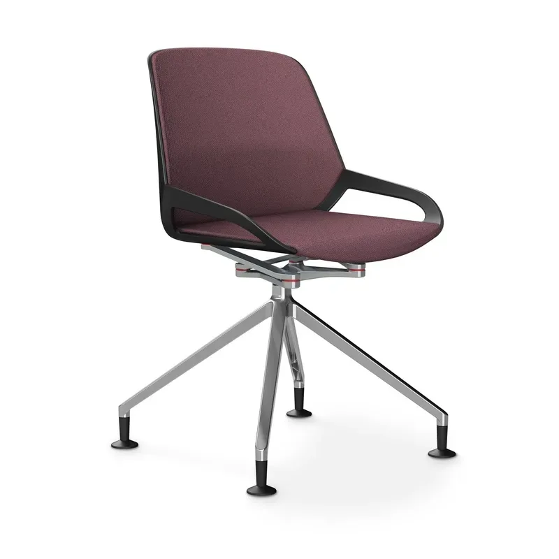 Aeris Numo Comfort conference chair Light violet/Black / chrome without armrests, New - Perfect for office and reception