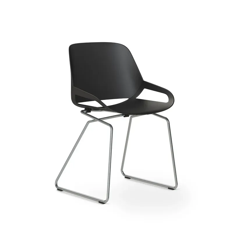 Aeris Numo conference chair Black - chrome/None without armrests, New - Comfortable seating