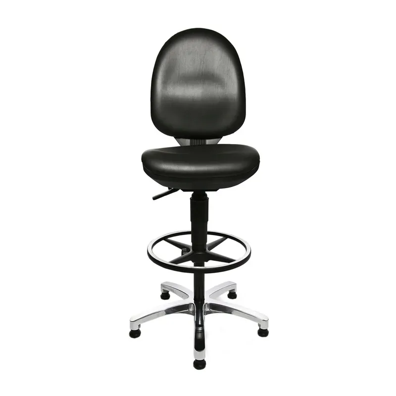 Office chair Topstar Tec without armrests, Black/Chrome-plated, New, Ergonomic chair - ideal for flexible working