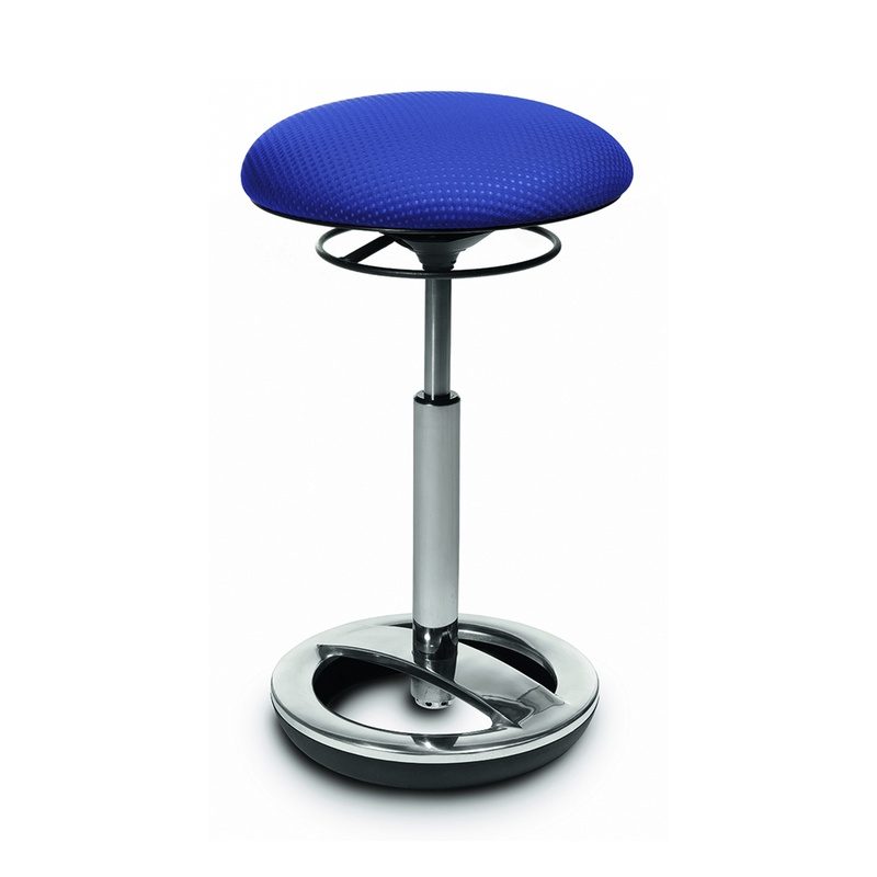 Bürohocker SITNESS HIGH BOB, Sitzhöhe 490 - 700 mm, Bezug blau Topstar