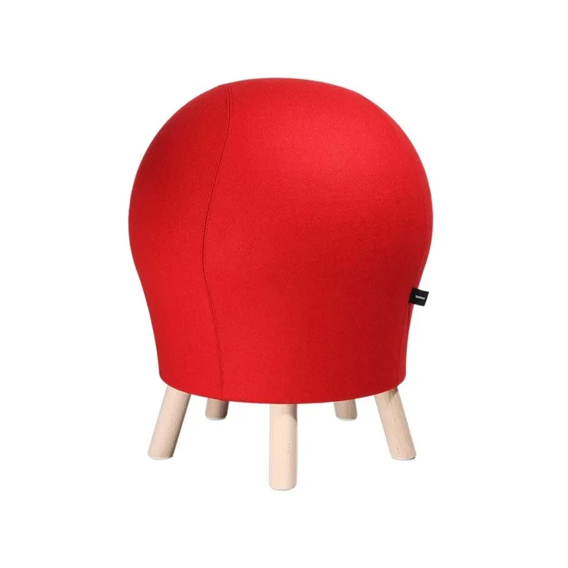 Hocker Sitness Alpine, mit integriertem Gymnastikball, Bezug 75 % Schurwolle, rot