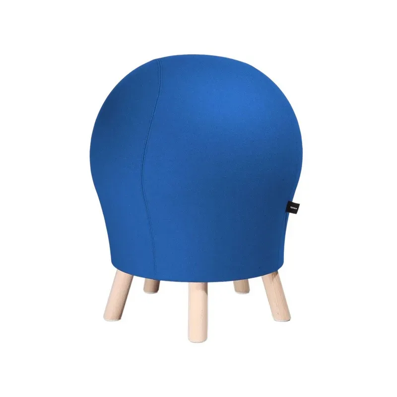 Hocker Sitness Alpine, mit integriertem Gymnastikball, Bezug 75 % Schurwolle, blau