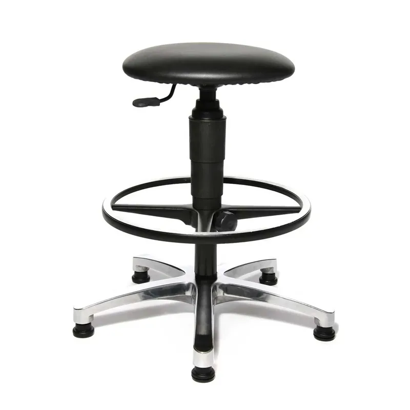 Office stool Topstar Tec Black/Chrome-plated, New, Dynamic sitting - ideal for healthy sitting
