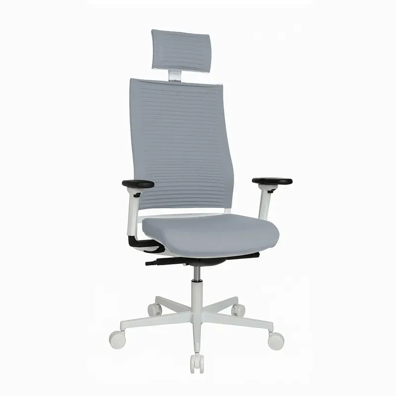 Office chair Topstar Sitness Life 80 with 1D armrests, Gray/White, New, Ergonomic chair - ideal for flexible working