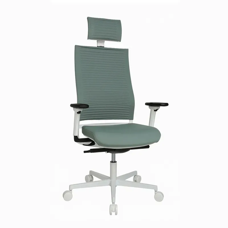 Office chair Topstar Sitness Life 80 with 1D armrests, Green/White, New, Ergonomic chair - ideal for flexible working