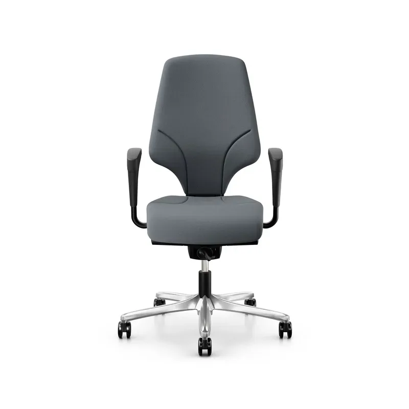 Office swivel chair Giroflex 64-3578 with 1D armrests, Gray/Chrome-plated, New, Ergonomic chair - ideal for flexible working