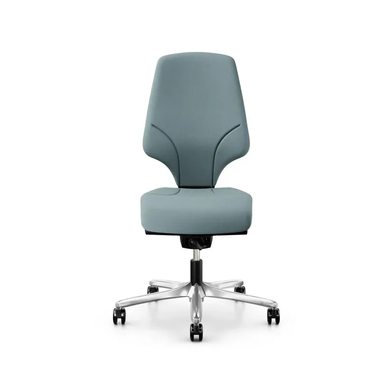 Office swivel chair Giroflex 64-3578 without armrests, Light blue/Chrome-plated, New, Ergonomic chair - ideal for flexible working