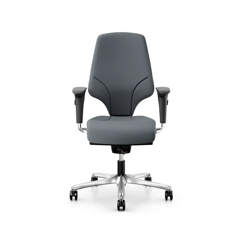 Office swivel chair Giroflex 64-3578 with 4D armrests, Gray/Chrome-plated, New, Ergonomic chair - ideal for flexible working