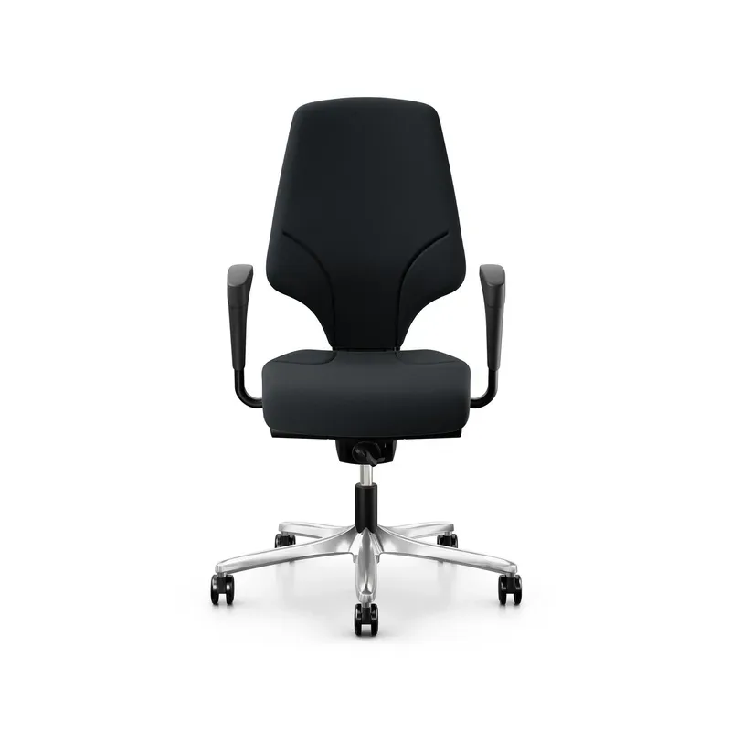 Office swivel chair Giroflex 64-3578 with 1D armrests, Black/Chrome-plated, New, Ergonomic chair - ideal for flexible working