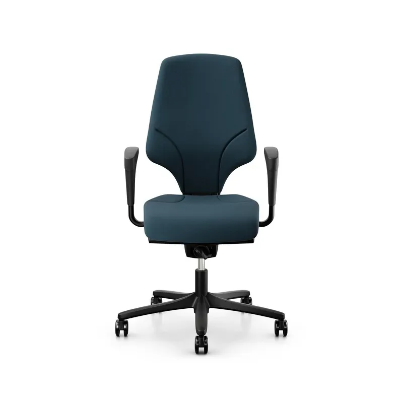 Office swivel chair Giroflex 64-3578 with 1D armrests, Blue/Black, New, Ergonomic chair - ideal for flexible working