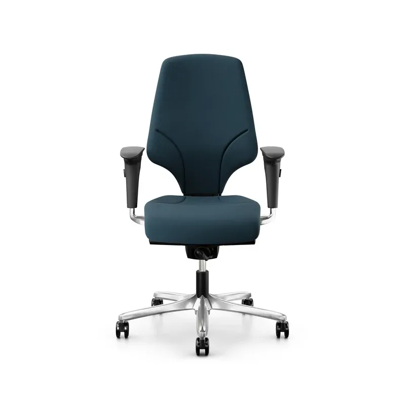 Office swivel chair Giroflex 64-3578 with 4D armrests, Blue/Chrome-plated, New, Ergonomic chair - ideal for flexible working