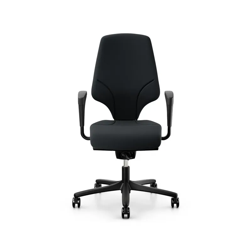 Office swivel chair Giroflex 64-3578 with 1D armrests, Black/Black, New, Ergonomic chair - ideal for flexible working