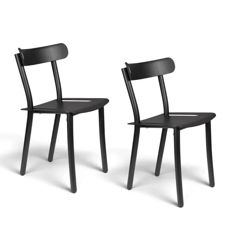 Outdoor chair Zuiver Friday, Black without armrests, New - Modern & weatherproof
