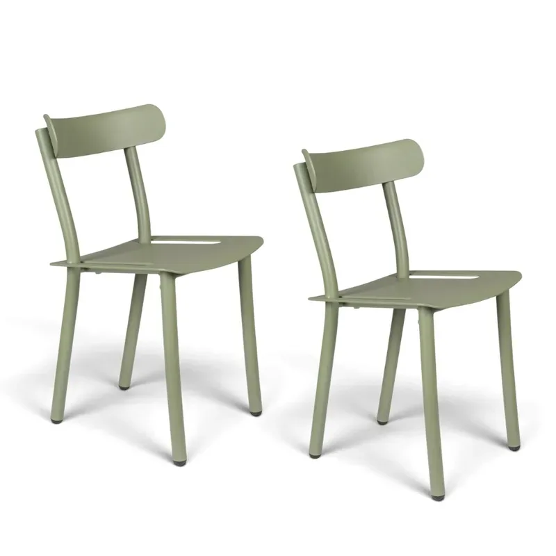 Outdoor chair Zuiver Friday, Green without armrests, New - Modern & weatherproof
