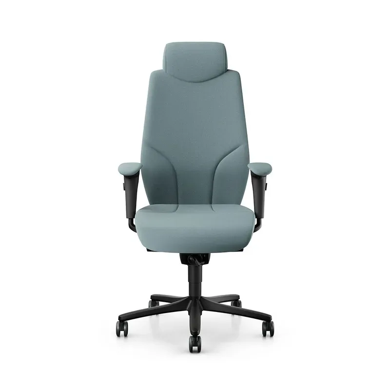 Giroflex 64-9778 executive chair with 4D armrests, Light blue/Black, New, Ergonomic chair - ideal for flexible working