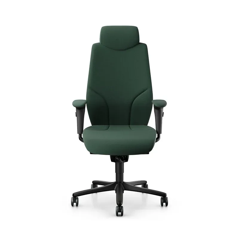 Giroflex 64-9778 executive chair with 4D armrests, Dark green/Black, New, Ergonomic chair - ideal for flexible working