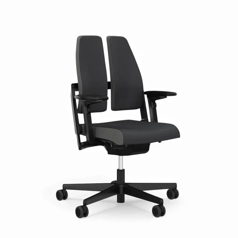 Office chair SitagXilium DuoBack swissmade with 4D armrests, Anthracite, New, Ergonomic chair - ideal for flexible working
