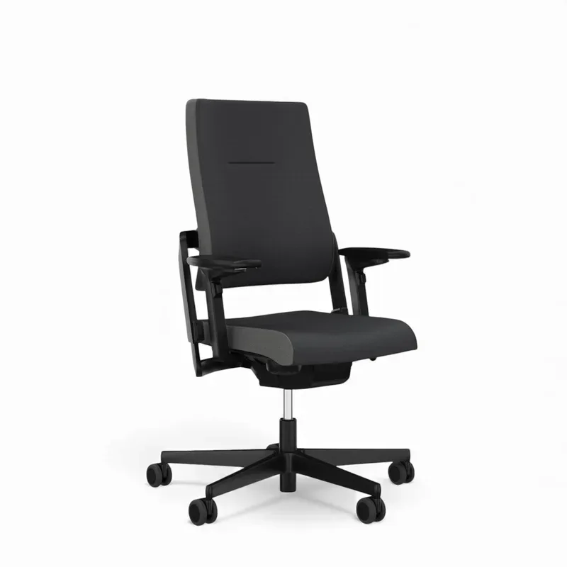Sitag SitagXilium office chair with intervertebral disc support with 4D armrests, Black/Black, New, Ergonomic chair - ideal for flexible working