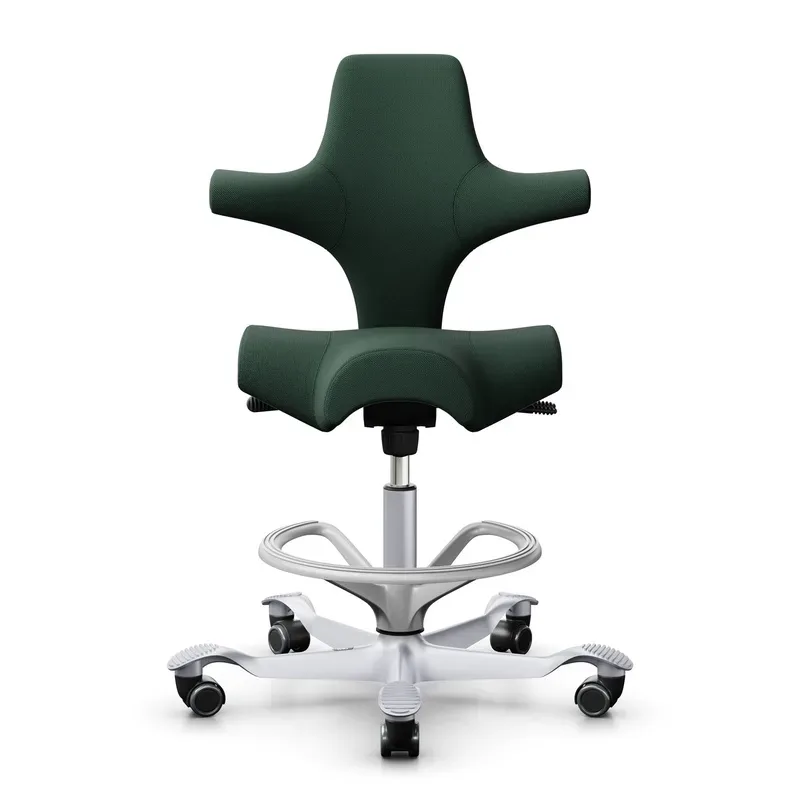 Counter stool HAG Capisco 8106, Dark green/Silver gray, New, Bar stool - Practical & comfortable