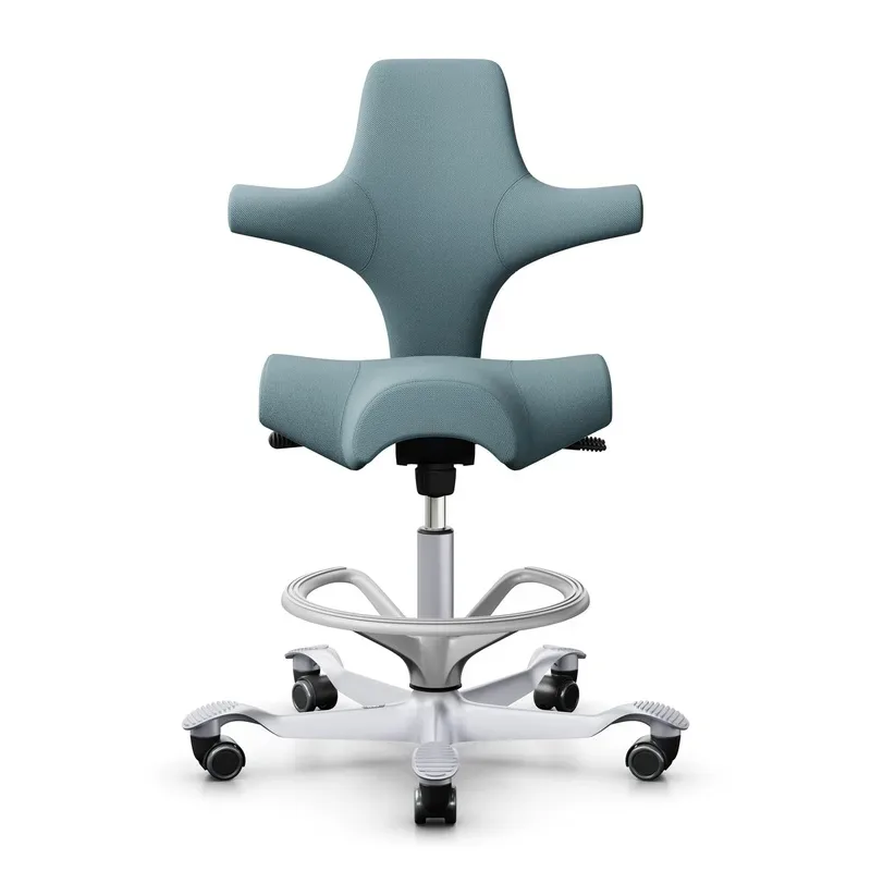 Counter stool HAG Capisco 8106, Light blue/Silver gray, New, Bar stool - Practical & comfortable