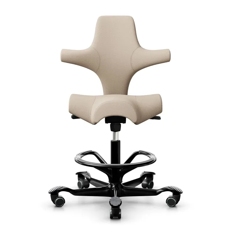 Counter stool HAG Capisco 8106, Beige/Black, New, Bar stool - Practical & comfortable