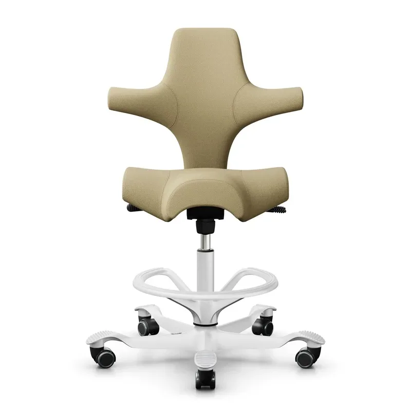 Counter stool HAG Capisco 8106, Yellow/White, New, Bar stool - Practical & comfortable