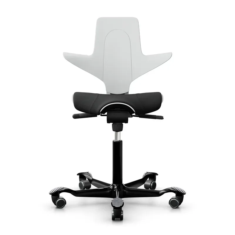 Saddle chair HAG Capisco Puls 8020, White-black/Black, New, Ergonomic chair - ideal for flexible working