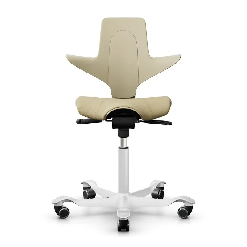Saddle chair HAG Capisco Puls 8020, Yellow/White, New, Ergonomic chair - ideal for flexible working