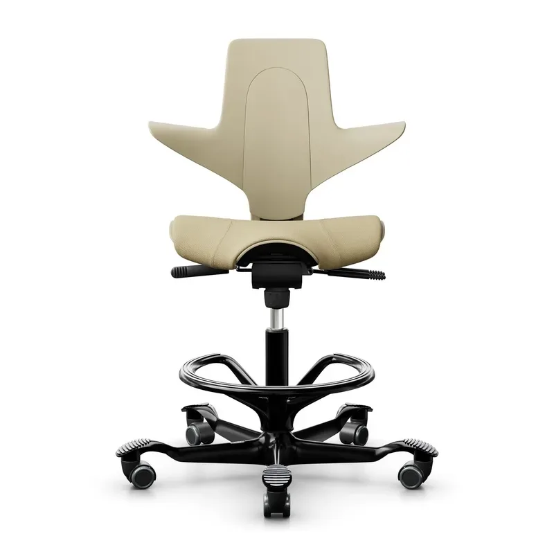 Counter stool HAG Capisco Puls 8020, Yellow/Black, New, Bar stool - Practical & comfortable