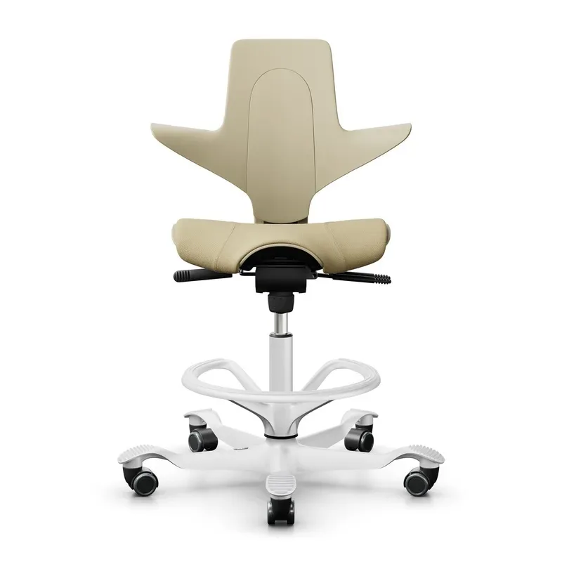 Counter stool HAG Capisco Puls 8020, Yellow/White, New, Bar stool - Practical & comfortable