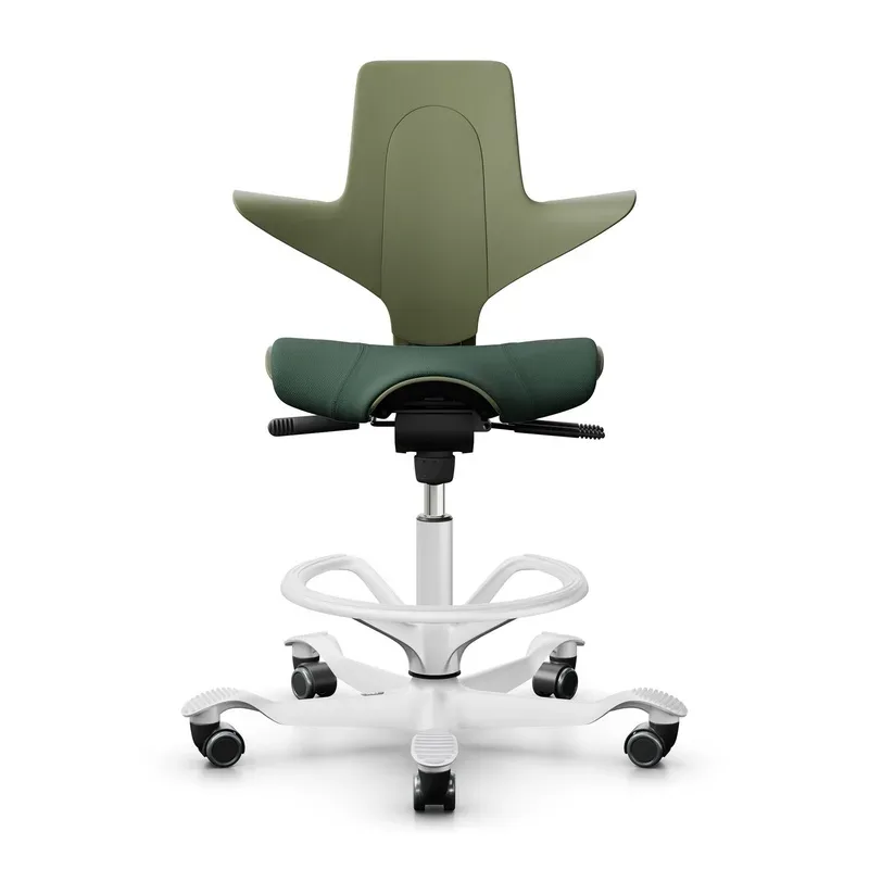 Counter stool HAG Capisco Puls 8020, Green/White, New, Bar stool - Practical & comfortable