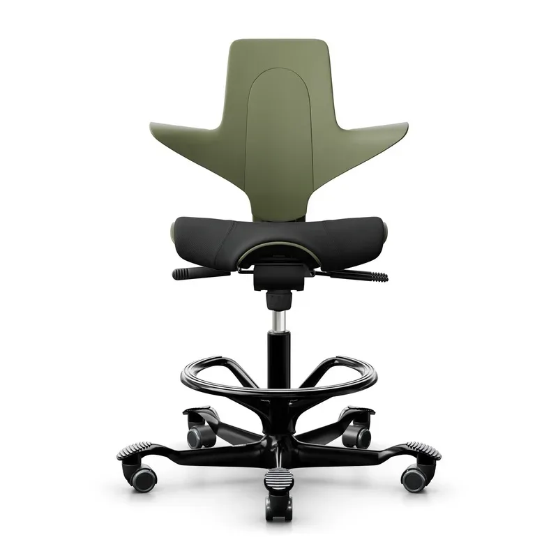 Counter stool HAG Capisco Puls 8020, Green-black/Black, New, Bar stool - Practical & comfortable