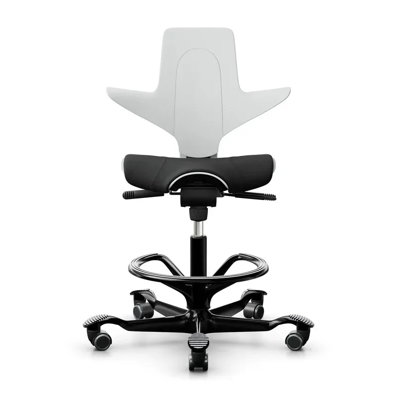 Counter stool HAG Capisco Puls 8020, White-black/Black, New, Bar stool - Practical & comfortable