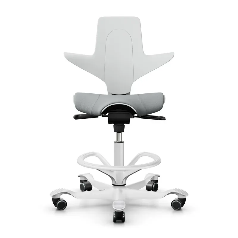Counter stool HAG Capisco Puls 8020, White/White, New, Bar stool - Practical & comfortable