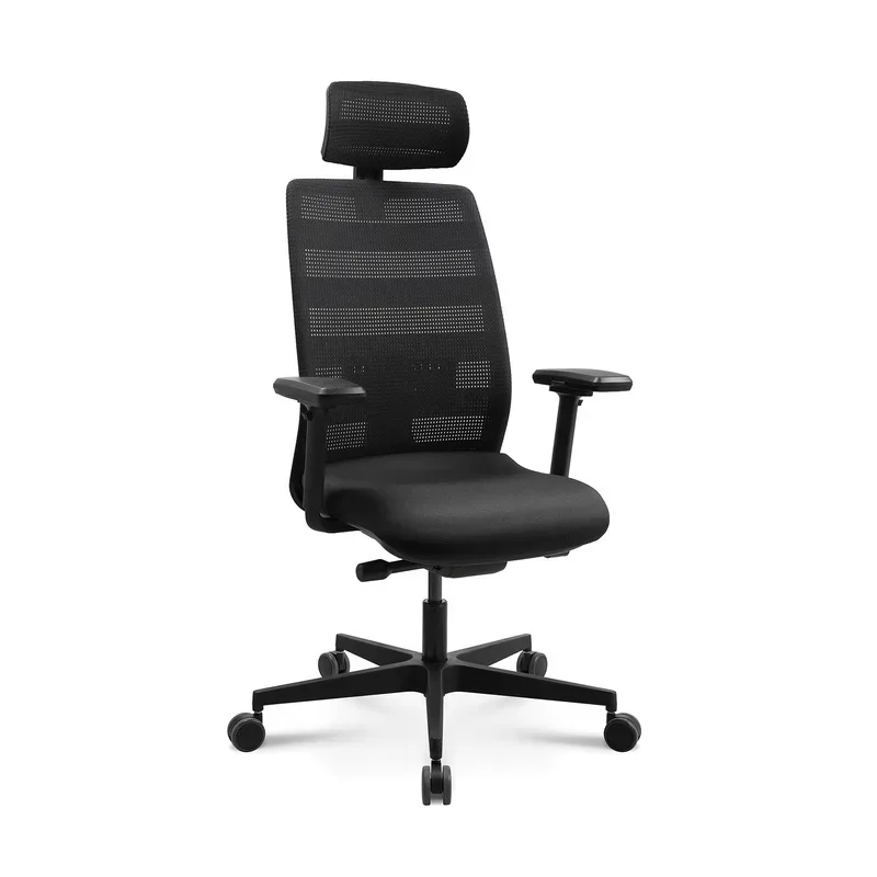 Swivel chair  Tradingzone Air with headrest & with 3D armrests Black, New, Ergonomic chair - ideal for flexible working