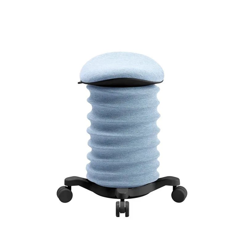 Height-adjustable office stool Topstar Sitness Blue/Black, Hard floor castors, Dynamic sitting - ideal for healthy sitting