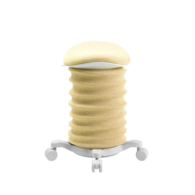 Height-adjustable office stool Topstar Sitness Yellow/White, Hard floor castors, Dynamic sitting - ideal for healthy sitting